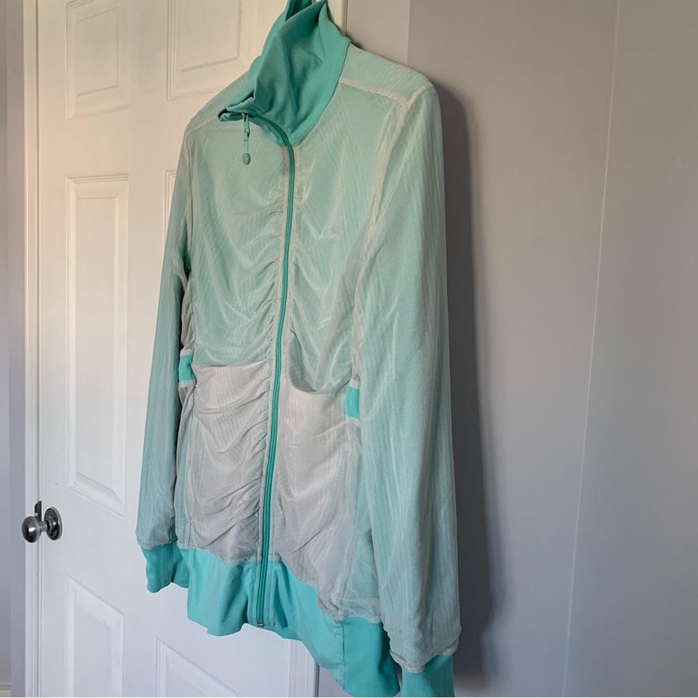Lululemon Raja Reversible Jacket Teal Mesh Size 8 - Picture 5 of 8